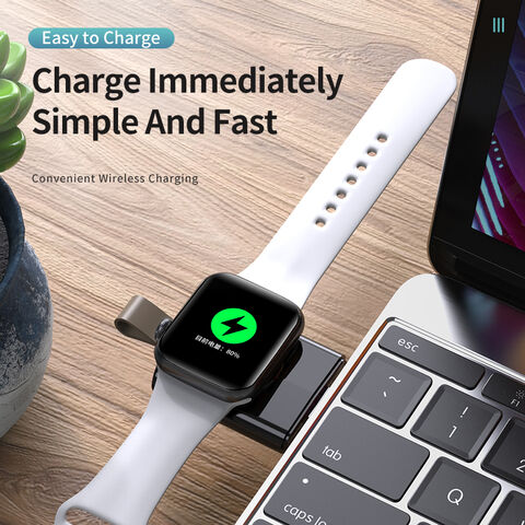 شاحن لاسلكي مغناطيسي USB صغير محمول ورائج البيع للساعات الذكية iWatch بمنفذ USB