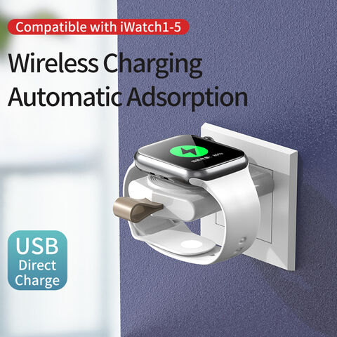 شاحن لاسلكي مغناطيسي USB صغير محمول ورائج البيع للساعات الذكية iWatch بمنفذ USB