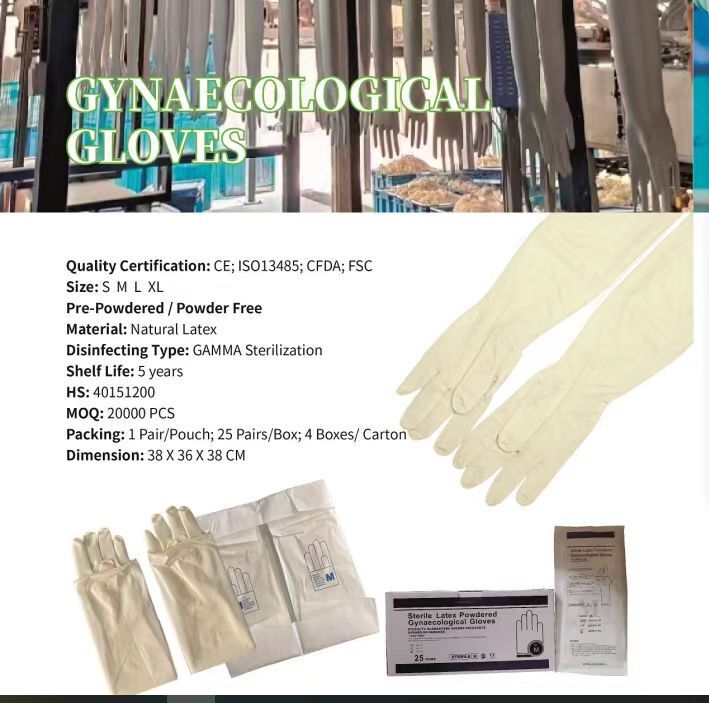 Wholesaler glove latxe elbow length rubber custom latex medical