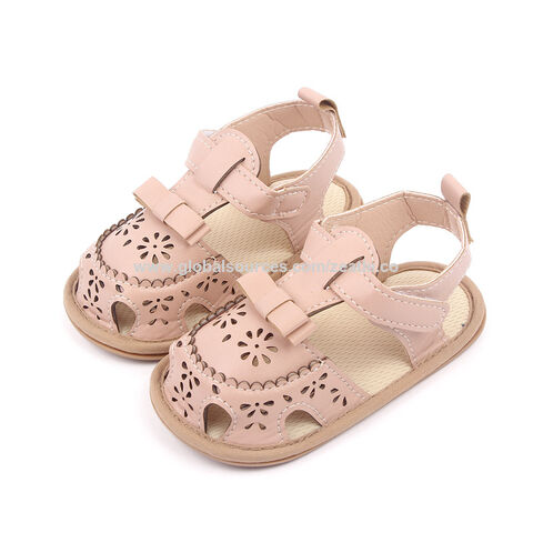 OEM Été Bébé Garçons Filles Sandales Cuir PU Antidérapant Creux Nouveau-né Premiers Pas