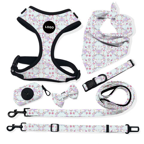 Individuelles Design & Logo für Hundehalsband, Geschirr, Leine, Kotbeutelhalter und Halstuch, Haustierhalsband Leine