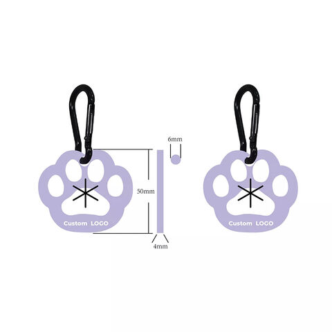 Porte-sac à déjections canines avec logo et couleur personnalisés, clip en silicone PVC, porte-clés, support de sac à déchets
