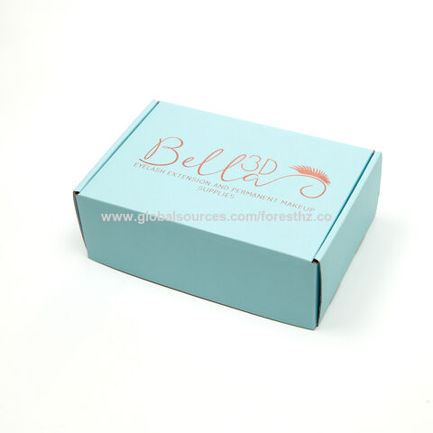 Azul y blanco impresión personalizada de lujo cartón rígido rectángulo regalo embalaje caja de papel corrugado