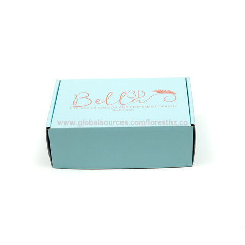 Azul y blanco impresión personalizada de lujo cartón rígido rectángulo regalo embalaje caja de papel corrugado