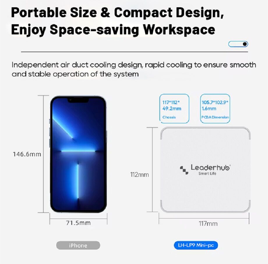 Factory Direct High Quality China Wholesale Leaderhub Smallest Mini Pc
