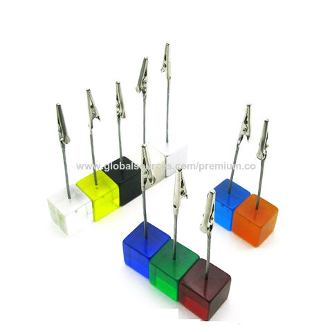 Suporte de Notas em Cubo de Plástico com Impressão Personalizada, Clipe de Notas com Base em Cubo