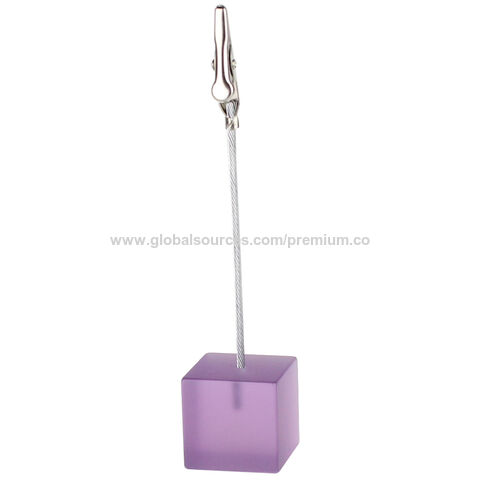 Suporte de Notas em Cubo de Plástico com Impressão Personalizada, Clipe de Notas com Base em Cubo