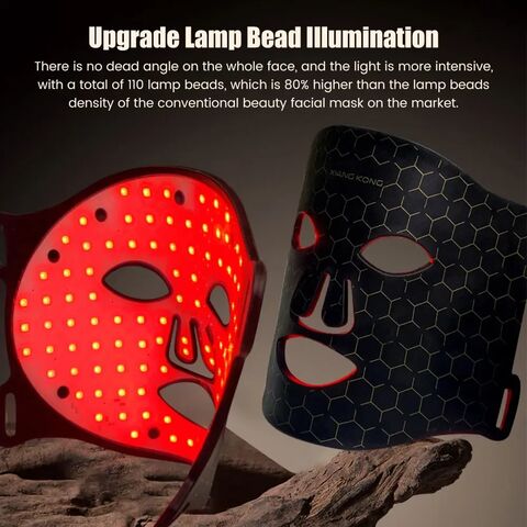 Photonen therapie Maske Infrarot Rotlicht Haut verjüngung Anti-Falten Aufhellen LED Gesichts maske 7 Farblicht Phototherapie Masken