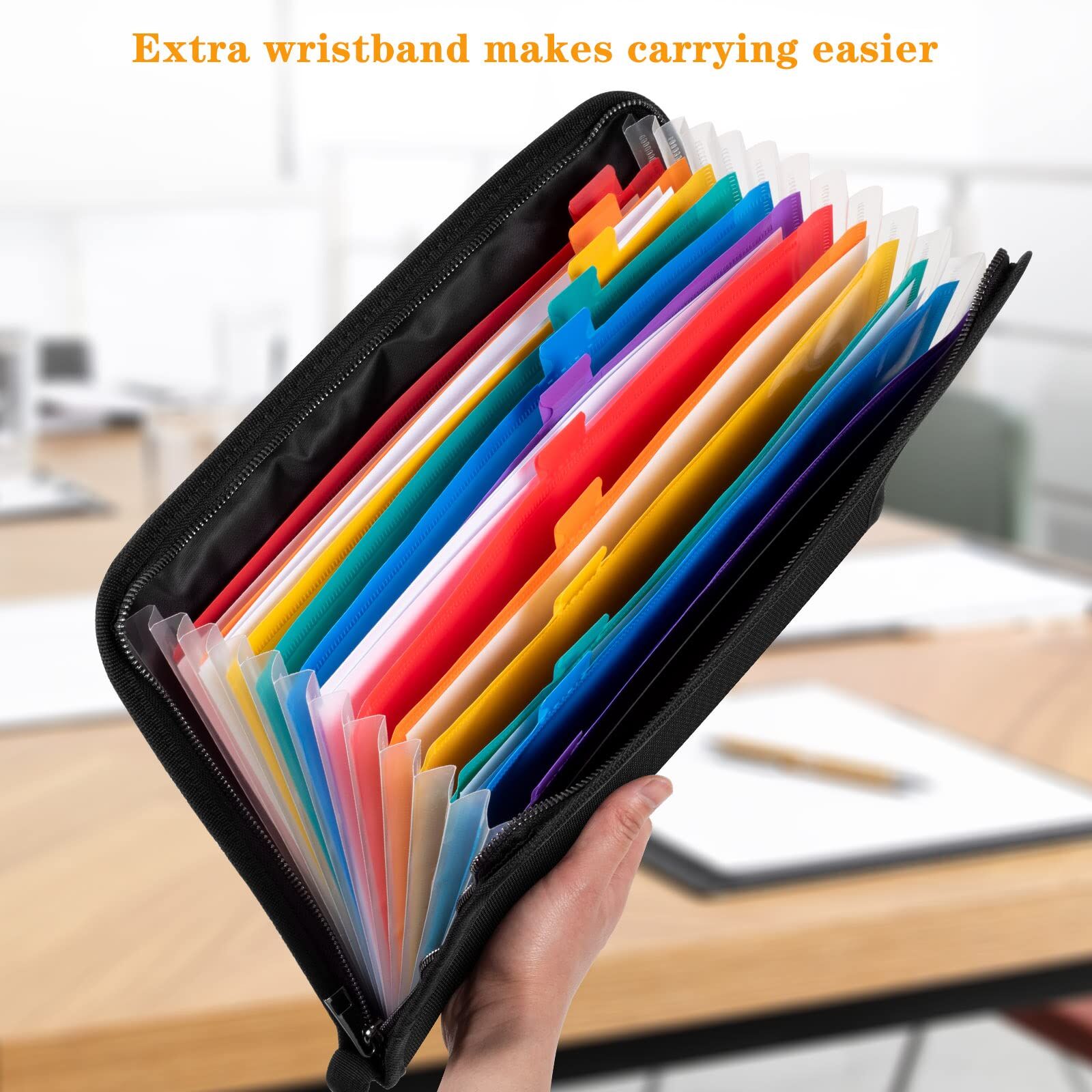 A4 Size Fireproof Expanding File Folder With 12 Multicolored Pockets ...