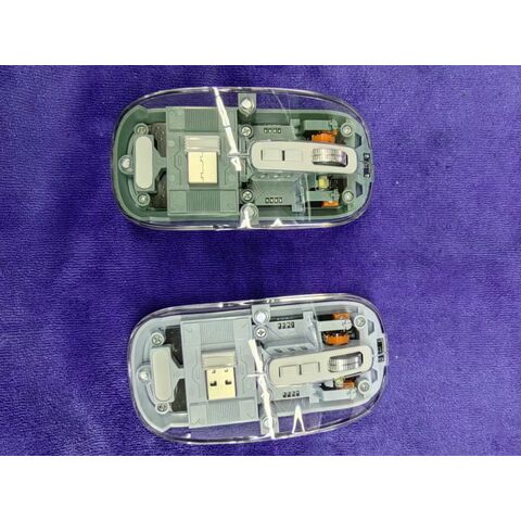 20255 Rato sem fio Bt transparente de três modelos da moda, recarregável, silencioso, para tablet, computador portátil, escritório e jogos