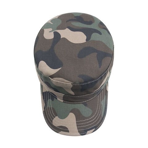Boné de Camuflagem Militar Personalizado, Chapéu de Selva com Fecho de Gancho e Laço, Parte Traseira Elástica com Cordão Elástico