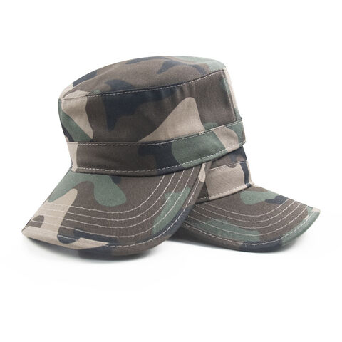 Boné de Camuflagem Militar Personalizado, Chapéu de Selva com Fecho de Gancho e Laço, Parte Traseira Elástica com Cordão Elástico