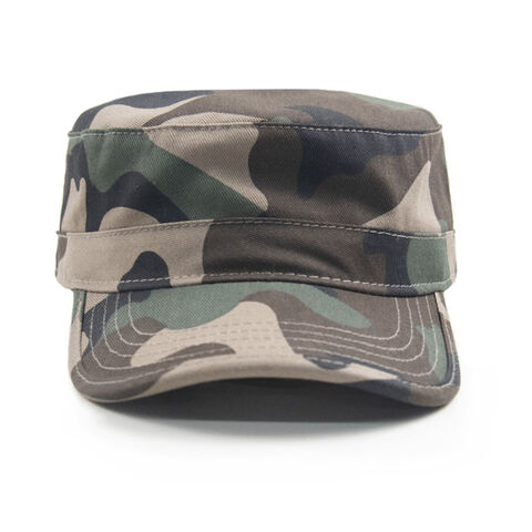 Boné de Camuflagem Militar Personalizado, Chapéu de Selva com Fecho de Gancho e Laço, Parte Traseira Elástica com Cordão Elástico