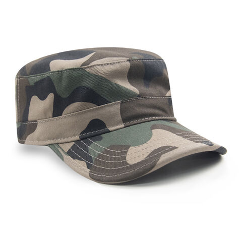 Boné de Camuflagem Militar Personalizado, Chapéu de Selva com Fecho de Gancho e Laço, Parte Traseira Elástica com Cordão Elástico