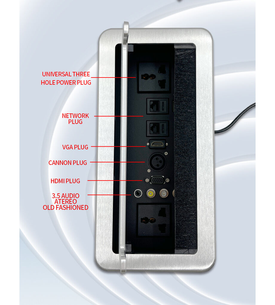 Flip Cover Socket Desktop Electrical Power Socket Universal Conference ...