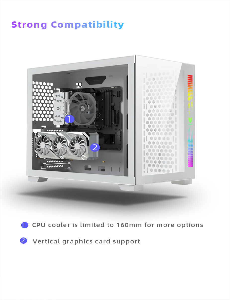 Round Computer Chassis Bulk Buy China Wholesale Factory Hot Sale Coolmoon Gaming Case Pc White ...
