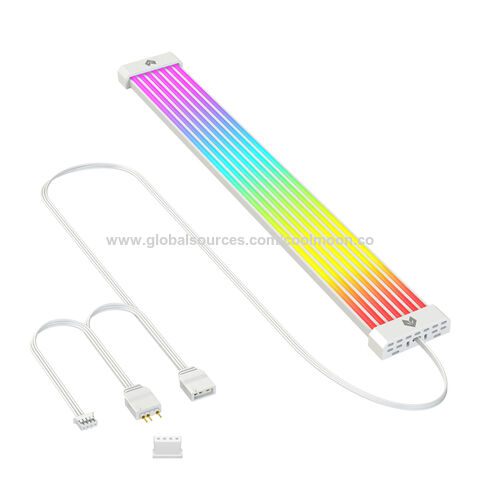 Venta al por mayor directa COOLMOON OEM/ODM Gaming Computer 5v ARGB LED Strip PC ARGB Cable PSU Neon Light Accesorios para PC