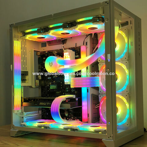 Venta al por mayor directa COOLMOON OEM/ODM Gaming Computer 5v ARGB LED Strip PC ARGB Cable PSU Neon Light Accesorios para PC