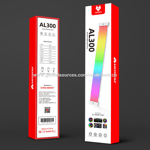Venta al por mayor directa COOLMOON OEM/ODM Gaming Computer 5v ARGB LED Strip PC ARGB Cable PSU Neon Light Accesorios para PC