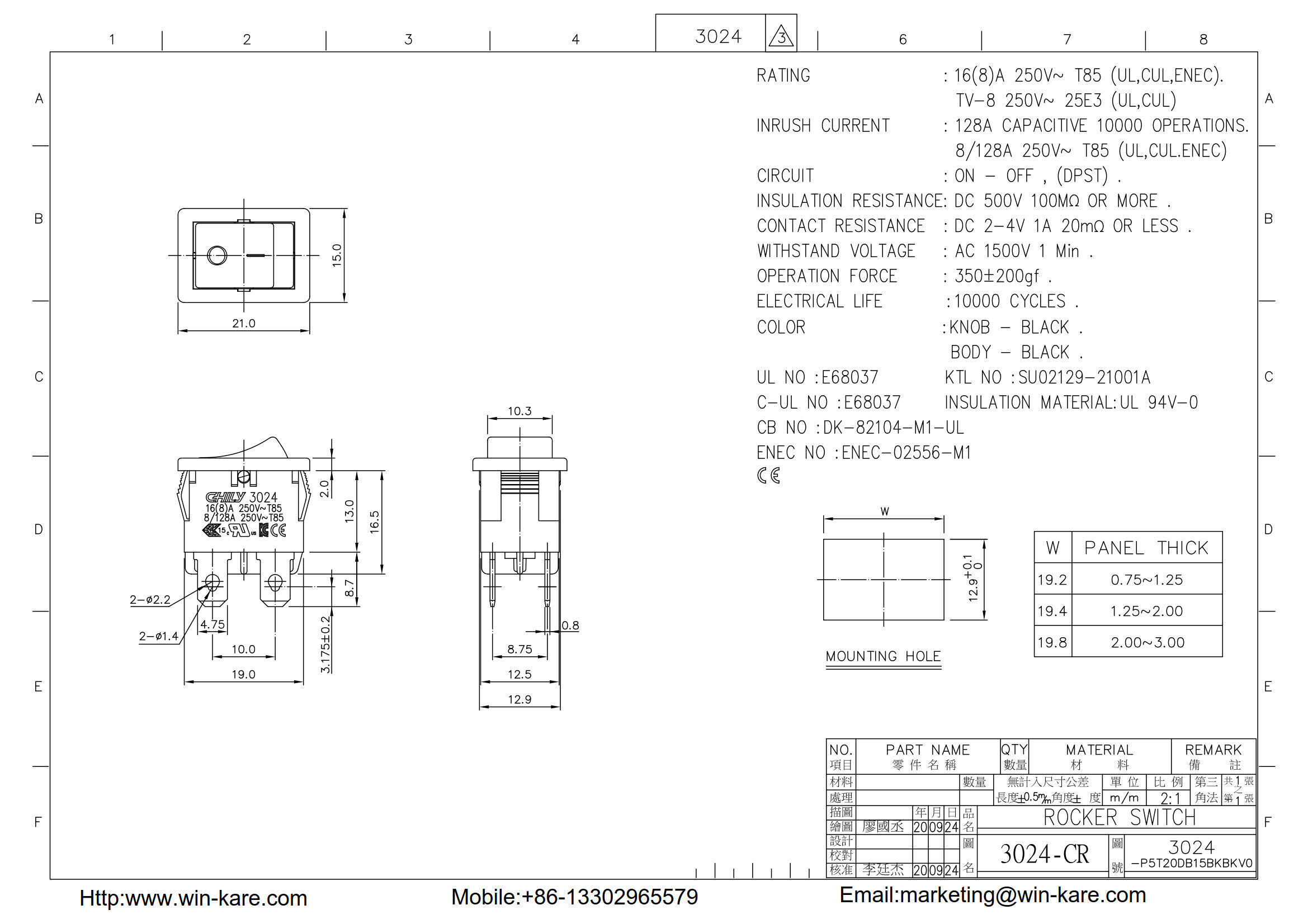 Bulk Buy China Wholesale 16a 250v On Off Dpst Ul Cul Enec Listed Rocker ...