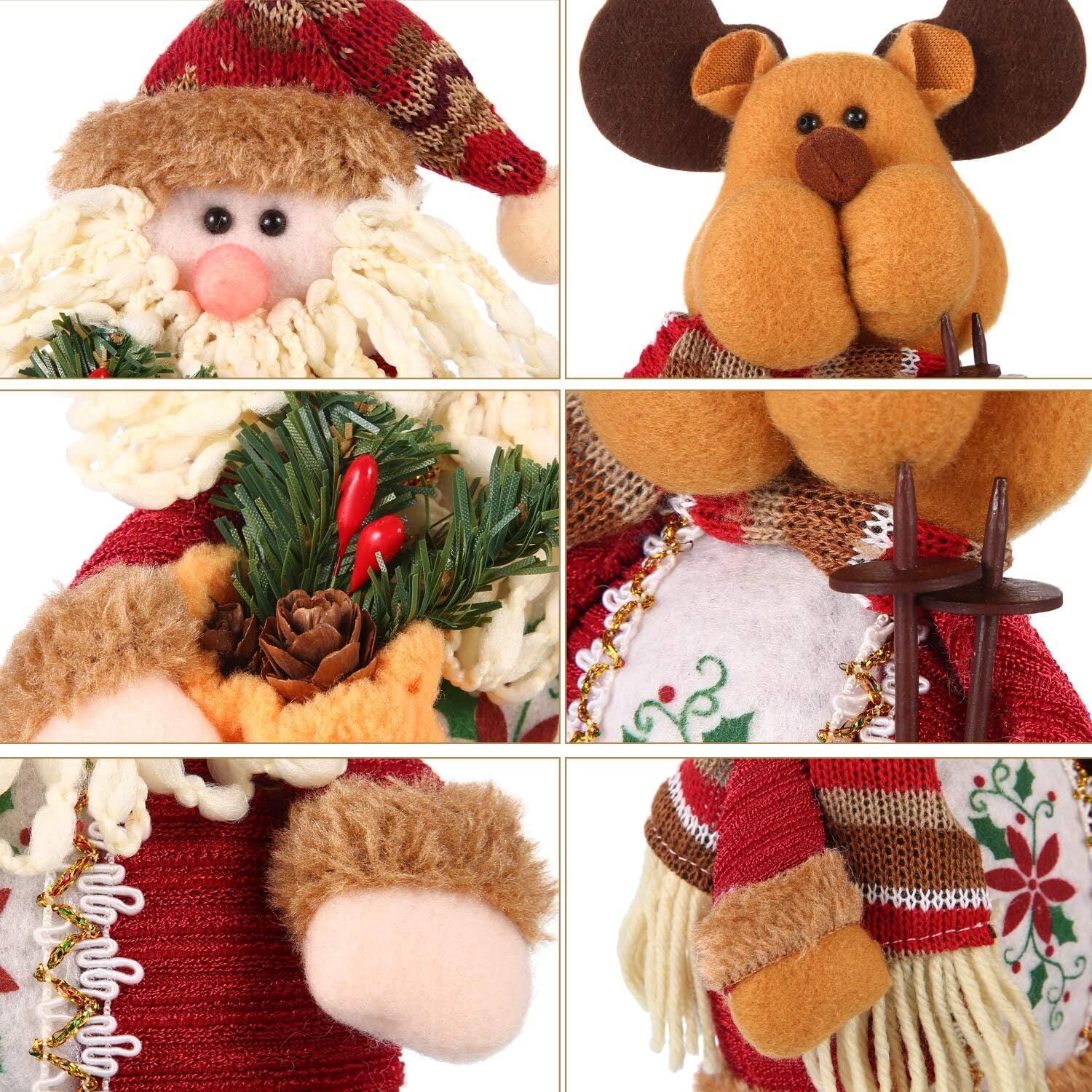 Home Christmas Tree Ornaments, Xmas Hanging Plush Decorations Holiday