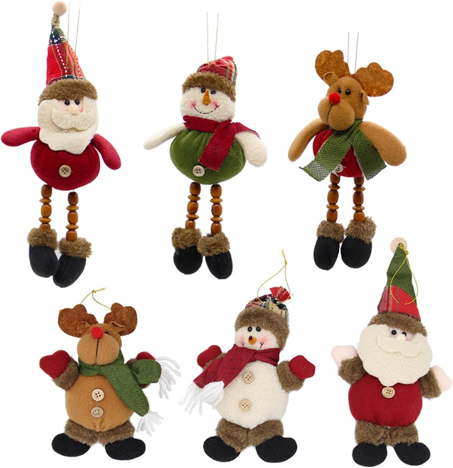 Home Christmas Tree Ornaments, Xmas Hanging Plush Decorations Holiday