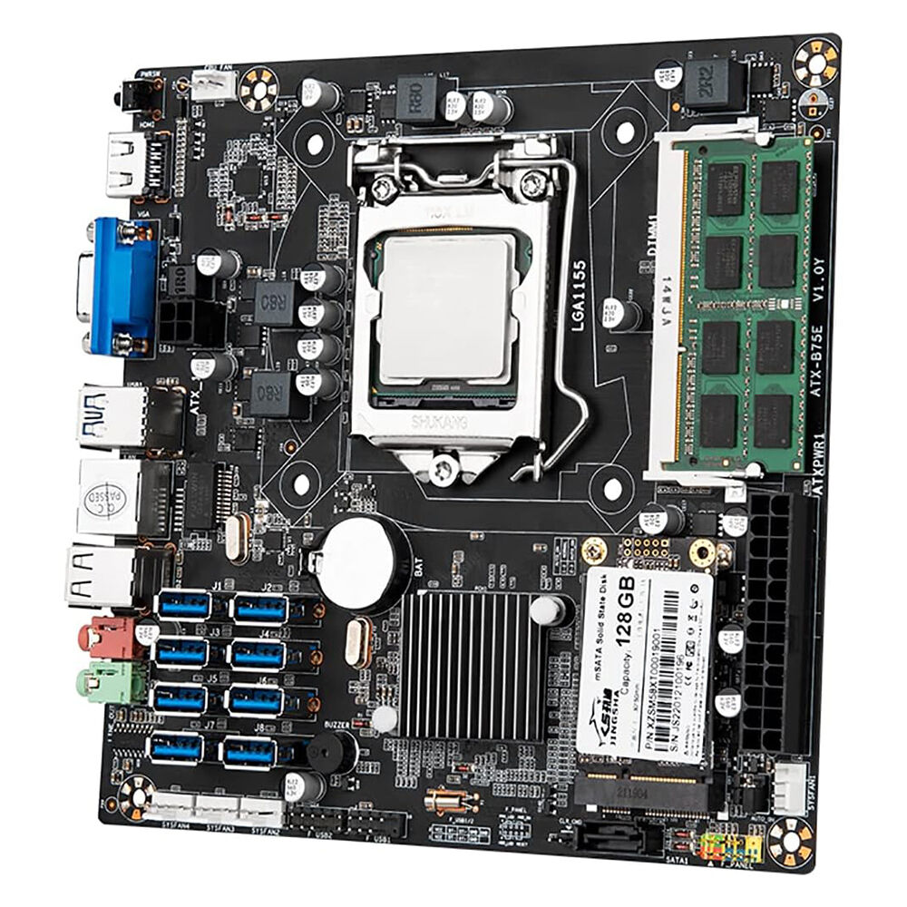 Onboard B75 BTC Mainboard Chipset VGA HDMI-compatible 8-GPU Bitcoin  Motherboards for Miner 8PCI-E