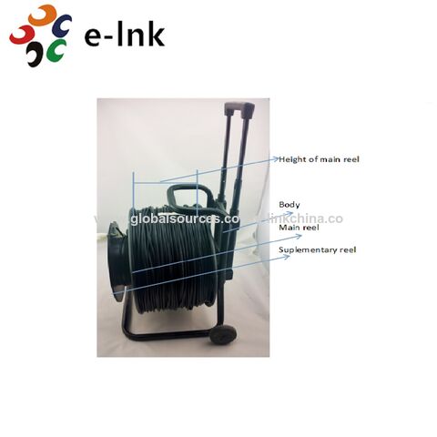 Tactical Fiber Optic Cable Cart Cable Drum Roller With Wire Reel