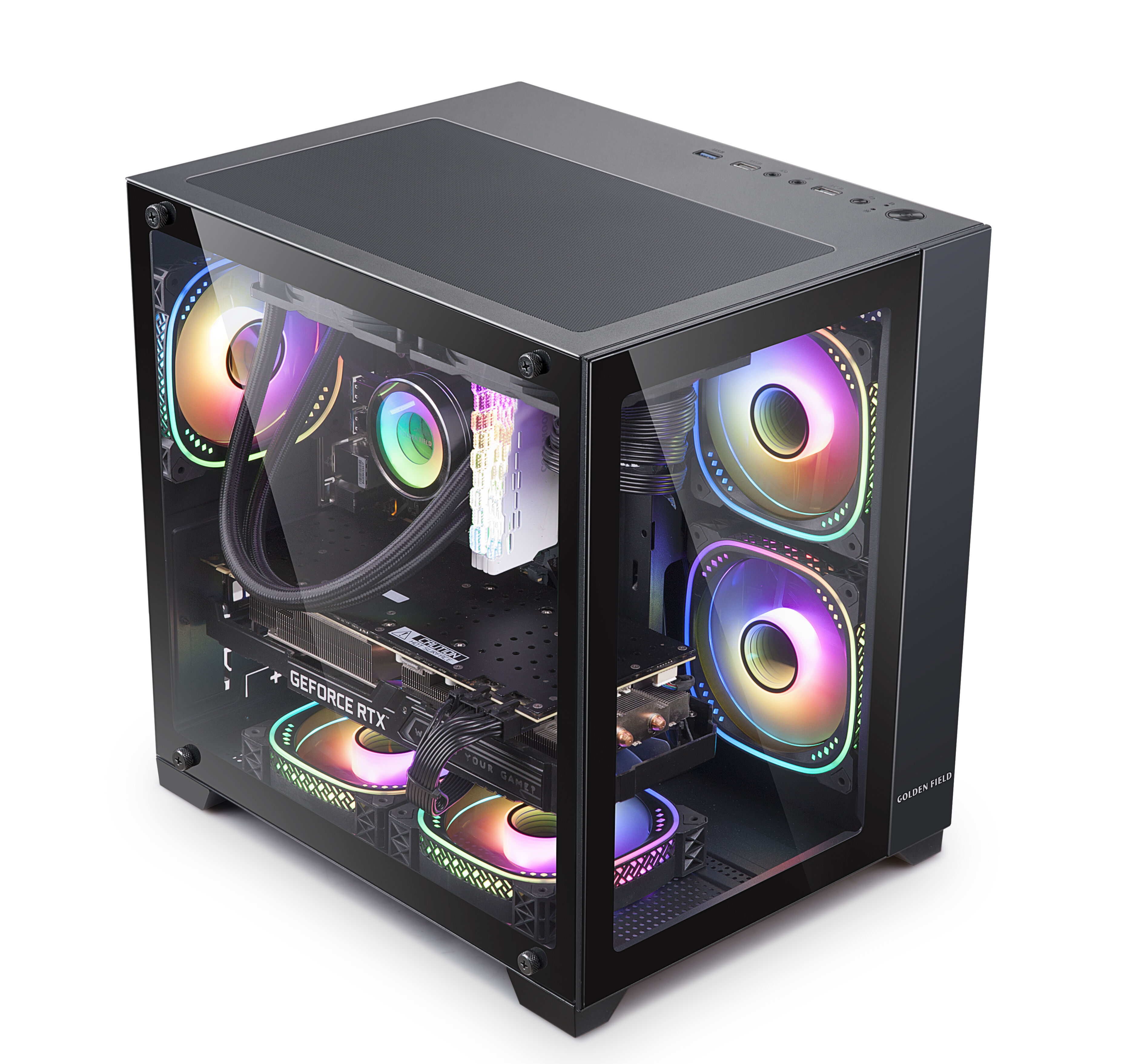 Hot Selling 2 X Temper Glass Panel M-atx/itx Gaming Pc Case Computer