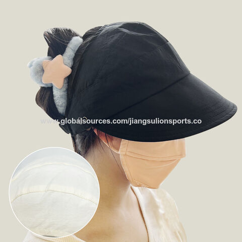 Sombrero de pescador con protección solar UV para verano, visera para mujer, sombrero de ala pequeña para exteriores