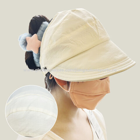Sombrero de pescador con protección solar UV para verano, visera para mujer, sombrero de ala pequeña para exteriores