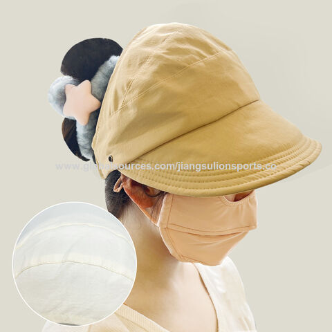 Sombrero de pescador con protección solar UV para verano, visera para mujer, sombrero de ala pequeña para exteriores