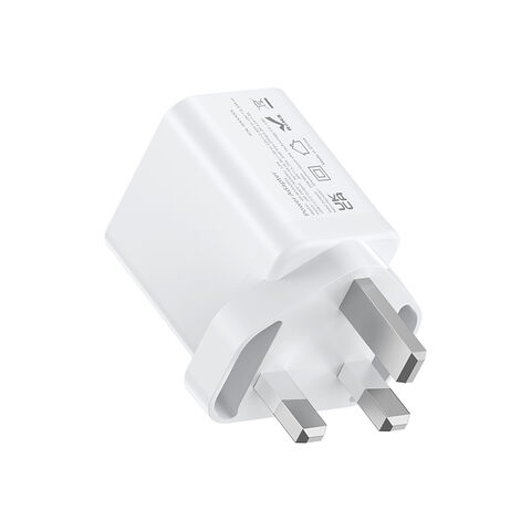 Chargeur rapide mural GaN 35W double USB C PD, prix usine Shenzhen, noir et blanc, OEM, avec standard US EU UK AU
