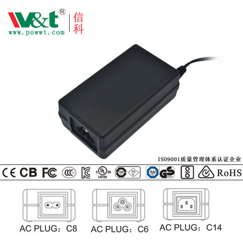 Chargeur de remplacement OEM 36W 12V 1A 12V 2A 12V 3A 12V 4A 12V 5A pour bande lumineuse LED avec C6 C8 C14, UK UL CE GS CB IRAM SAA PSE KC