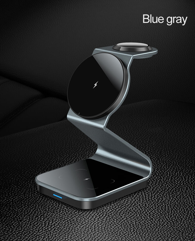 Lorrington 3 In 1 Metal Wireless Charger Stand Aluminum Alloy Wireless