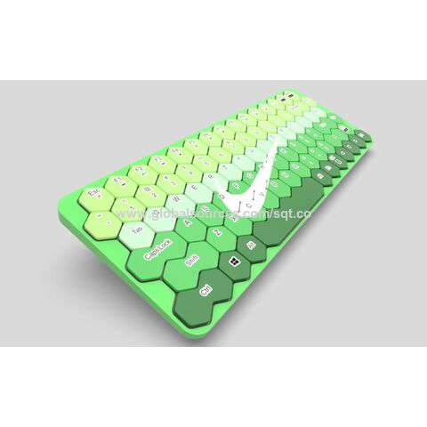 Teclado Bluetooth Hexagonal de Carga, Multicolor y Económico, con Teclas de Tijera Extra Delgadas para Laptops y Tablets