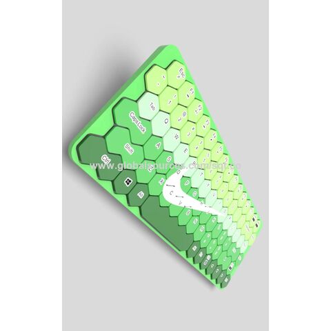 Teclado Bluetooth Hexagonal de Carga, Multicolor y Económico, con Teclas de Tijera Extra Delgadas para Laptops y Tablets