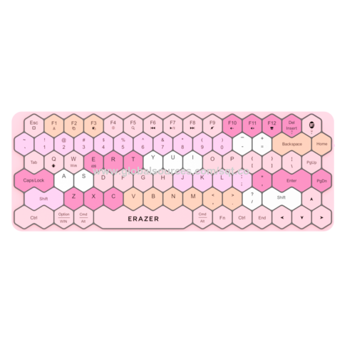 Teclado Bluetooth Hexagonal de Carga, Multicolor y Económico, con Teclas de Tijera Extra Delgadas para Laptops y Tablets