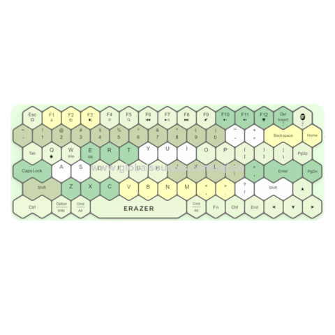 Teclado Bluetooth Hexagonal de Carga, Multicolor y Económico, con Teclas de Tijera Extra Delgadas para Laptops y Tablets