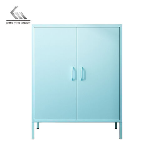 Diseño moderno Muebles para el hogar 2 puerta de acero gabinete metal color armario impermeable la sala