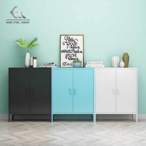 Diseño moderno Muebles para el hogar 2 puerta de acero gabinete metal color armario impermeable la sala