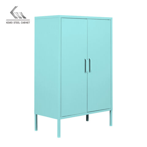 Diseño moderno Muebles para el hogar 2 puerta de acero gabinete metal color armario impermeable la sala