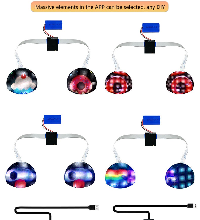 Winking Eyes Led Panel Display Led Angel Eyes Blinking Screen App ...