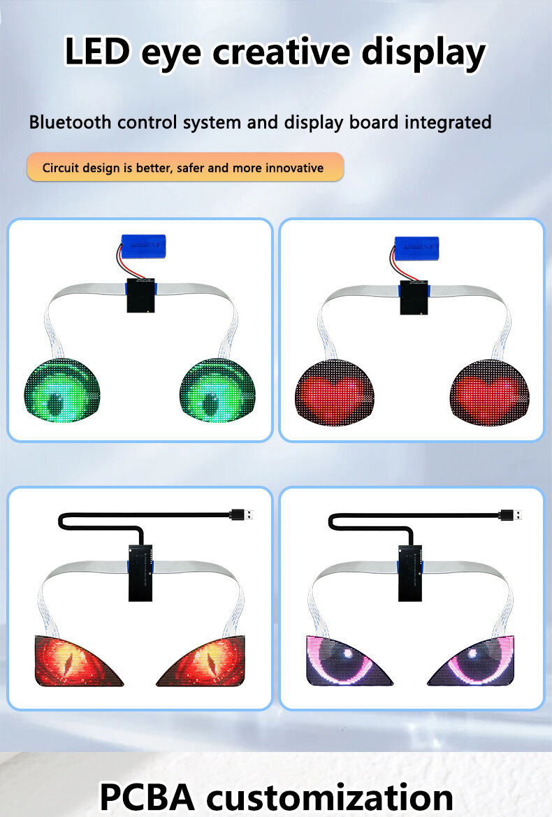 Winking Eyes Led Panel Display Led Angel Eyes Blinking Screen App ...