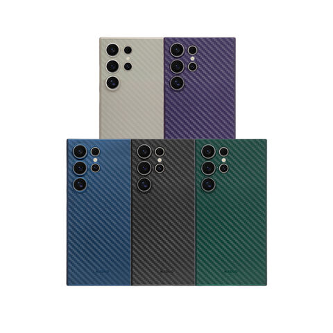 Fundas ultrafinas de PP con patrón de fibra de carbono de KZDOO Air Carbon Factory Shop para Samsung S24 Plus