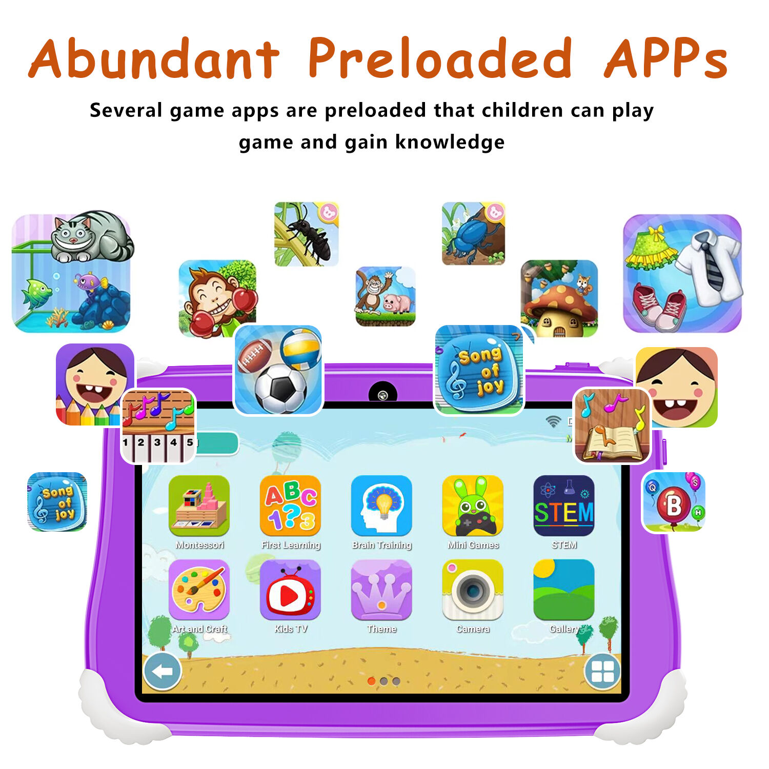 Child Android 8 Inch Children's Android 13 Wifi Tablet Tablet For Children 800*1280 ...