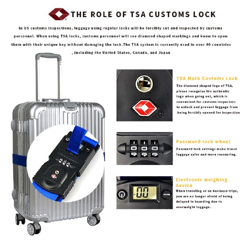Weighing Code Customs Lock One Word Luggage Packing Belt Luggage Scale