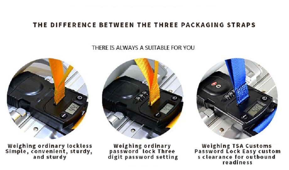 Weighing Code Customs Lock One Word Luggage Packing Belt Luggage Scale