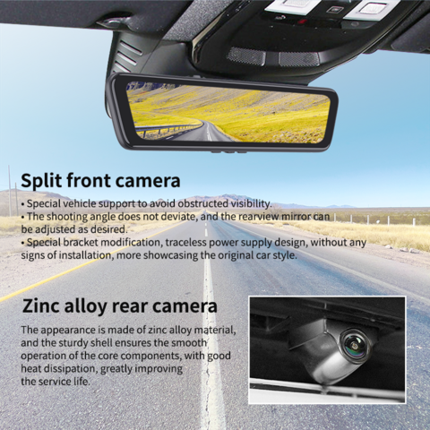 8,2-Zoll-E-Spiegel Dashcam Front- und Rückfahrkamera Auto DVR mit Anti-Blendung High Brightness LCD-Bildschirm und Auto-Dimming-Sensor Dashcams