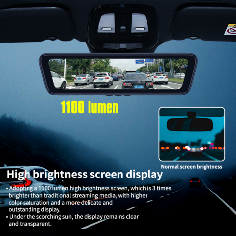 8,2-Zoll-E-Spiegel Dashcam Front- und Rückfahrkamera Auto DVR mit Anti-Blendung High Brightness LCD-Bildschirm und Auto-Dimming-Sensor Dashcams